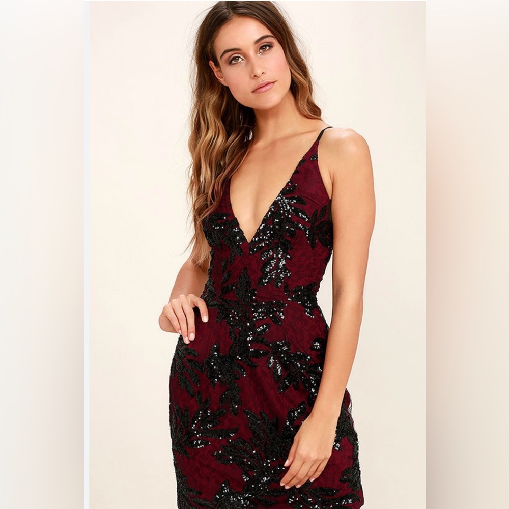 Dress The Population Jordyn Lace Sequin Dress